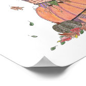 Gelukkige Herfst Y'all pompoenen en kip seizoensge Poster (Hoek)