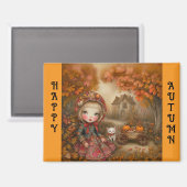 Gelukkige herfstmagneet magneet (Voorkant / Achterkant)