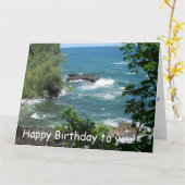 Gelukkige het briefkaart blauwe oceaan van de (Gele Bloem)