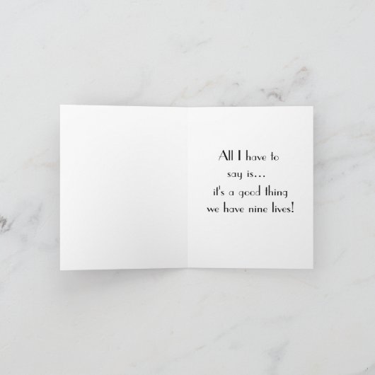 Gelukkige het Lachen van de Verjaardag Kat Kaart (Binnen)