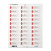 Gelukkige hete roze bloemensplash etiket (Full Sheet)