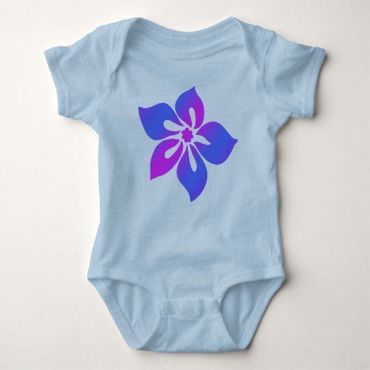 Gelukkige Hibiscus Baby Creeper Romper (Voorkant)