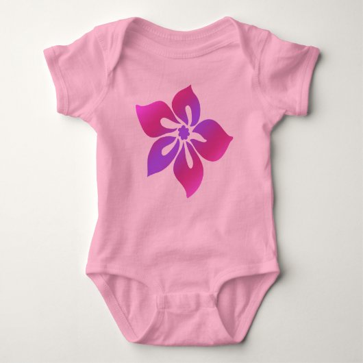 Gelukkige Hibiscus Baby Creeper Romper (Voorkant)