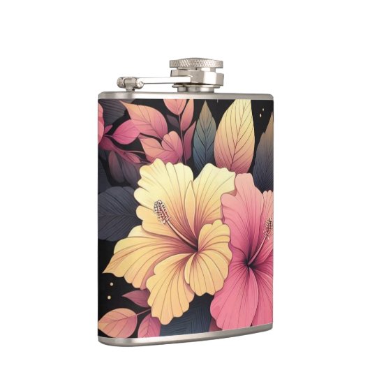 Gelukkige Hibiscus Heupfles (Rechts)