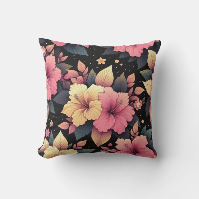 Gelukkige Hibiscus Kussen (Voorkant)