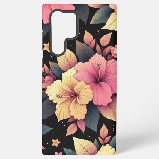 Gelukkige Hibiscus Samsung Galaxy Hoesje (Achterkant)