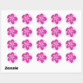 Gelukkige Hibiscus" Sticker in Fuchsia (Vel)