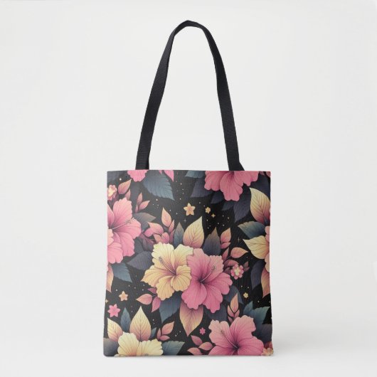 Gelukkige Hibiscus Tote Bag (Voorkant)