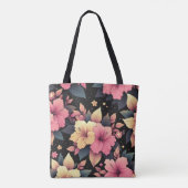 Gelukkige Hibiscus Tote Bag (Achterkant)