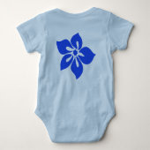 Gelukkige Hibiscus Tropische Bloemen Romper (Achterkant)