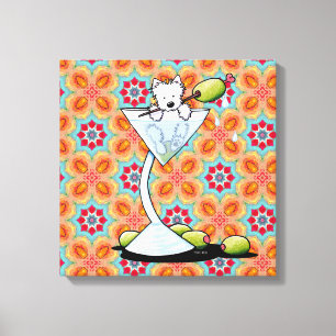 Gelukkige Highland Martini Canvas Afdruk