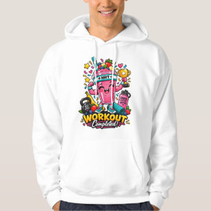 Gelukkige HIIT-smoothie-kampioen Workout Voltooid Hoodie