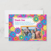 Gelukkige Hippie Bloemmacht Dank u nota's Kaart (Voorkant)