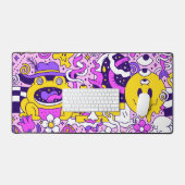 Gelukkige Hippie Graffiti Bureaumat (Keyboard & Muis)