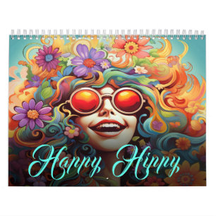 Gelukkige hippiekalender kalender