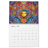 Gelukkige hippiekalender kalender (Feb 2027)