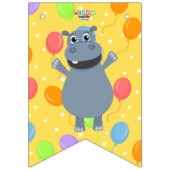 Gelukkige Hippo Bunting Banner (Eerste vlag)