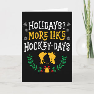 Gelukkige Hockey Dagen Hockey Vakanties Grappige K Kaart