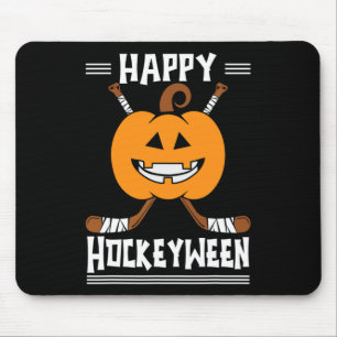 Gelukkige Hockeyween Halloween ijshockeyspeler en  Muismat