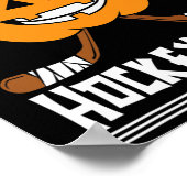 Gelukkige Hockeyween Halloween ijshockeyspeler en  Poster (Hoek)