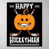 Gelukkige Hockeyween Halloween ijshockeyspeler en  Poster (Voorkant)