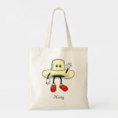 Gelukkige Hoed Cartoon Tote Bag (Achterkant)