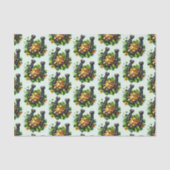 Gelukkige Hoefijzer en gouden munten Tissuepapier (Voorkant)