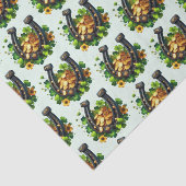 Gelukkige Hoefijzer en gouden munten Tissuepapier (Detail)