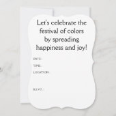 Gelukkige Holi Bokeh Lichten Kaart (Achterkant)