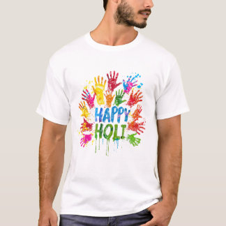 Gelukkige Holi kleurrijke handen | Viering van Ind T-shirt