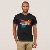 Gelukkige Holi Kleurrijke Splash | Viering van Ind T-shirt (Voorkant volledig)