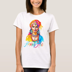 Gelukkige Holi Vrouw T-shirt