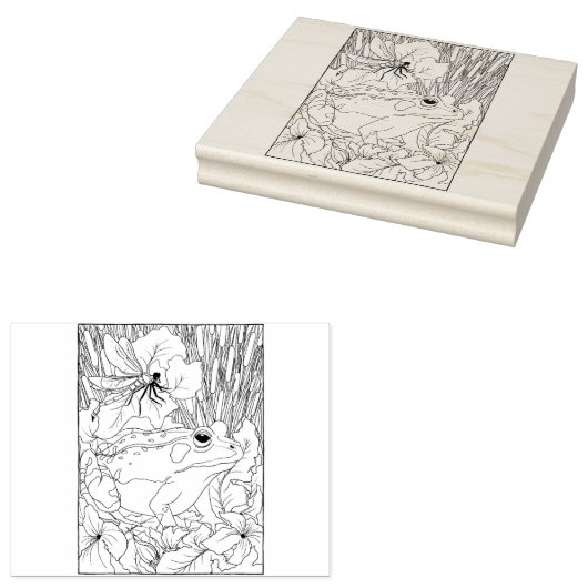 Gelukkige Holle Kikker Rubberstempel (Gestempeld)