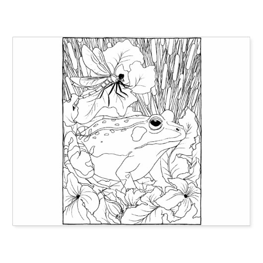 Gelukkige Holle Kikker Rubberstempel (Afrduk)