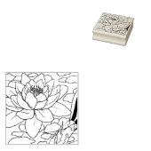 Gelukkige Holle Koi- Waterlelie Rubberstempel (Gestempeld)