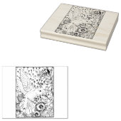 Gelukkige Holle kolibrie Rubberstempel (Gestempeld)