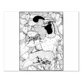 Gelukkige Holle Kwartel Rubberstempel (Afrduk)