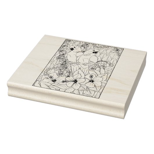 Gelukkige Holle Papegaaien Rubberstempel (Stempel)