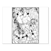 Gelukkige Holle Papegaaien Rubberstempel (Afrduk)