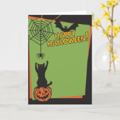 Gelukkige Holloween Kaart (Gele Bloem)