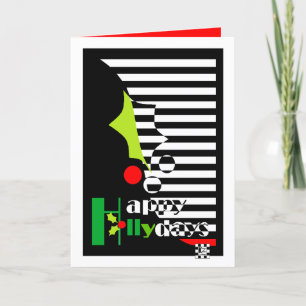 Gelukkige Holly Dagen Kerstmis Kaart