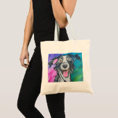 Gelukkige Hond Canvas Tas (Voorkant (product))