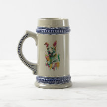 Gelukkige hond die een ijsje eet