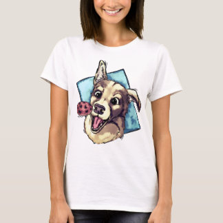 Gelukkige hond en koekje t-shirt