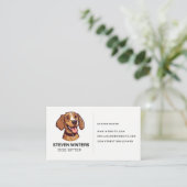 Gelukkige hond glimlacht visitekaartje (Staand voorkant)