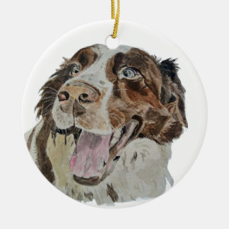 Gelukkige Hond Keramisch Ornament
