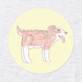 Gelukkige Hond Kleding Labels (Design 1)