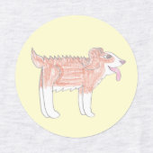 Gelukkige Hond Kleding Labels (Design 2)