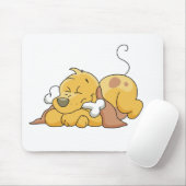 Gelukkige hond met bot muismat (Met muis)