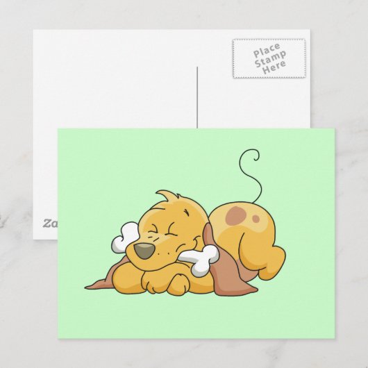 Gelukkige Hond met de T-shirts en de Giften van Briefkaart (Voorkant / Achterkant)